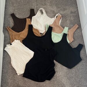 SHEIN Curve Cropped Top Set Of 10 Size 1XL